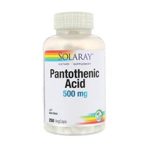 솔라레이 판토텐산 500mg 250정 베지캡슐 칼슘 함유, 1개, 기본