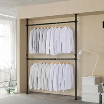 리우리빙 조절행거 2~6단 38mm 블랙/블랙앤화이트, 5단, 리우리빙 조절행거 블랙