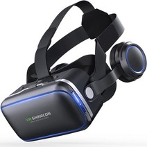 VR Shinecon 6.0 360 학위 스테레오 3D 가상 현실 안경 헤드셋 4.7-6.0 인치 스마트 폰, 한개옵션1
