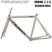 픽시프레임 TSUNAMI SNM100 레트로 프레임 700C 알루미늄 픽시 및 포크 트랙 Bike 49CM 52CM 55CM 58CM 세트, Silver, Silver