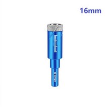 절단기 타일커터기 커터 공구 타일커팅기 6810121416mm 브레이징 다이아몬드 드릴 비트 구멍 톱 화강암 대리석 세라믹 타일 유리 오픈 블루 라운드 생크 119149, 16mm