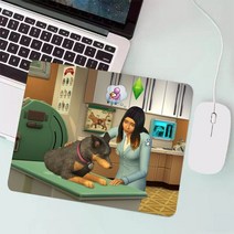 롤 게이밍 장패드 The Sims 4 소형 게임용 마우스 패드 PC 게이머 키보드 컴퓨터 사무실 매트 노트북 매트, 18 A18_03 LockEdge290x250x2mm, 1개