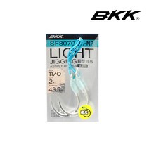 BKK 지깅 어시스트훅 SF8070-NP 파핑바늘 루어 낚시 바늘 부시리 대구 야광매듭