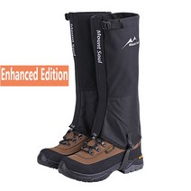 숏스패츠 등산 발목 이너 스패츠 하이킹 레깅스 각반 방수 부츠 슈즈 레그 커버 사냥 캠핑 스키 여행 워머 풋 스노우, [07] Enhanced Black