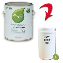 노루페인트 순앤수 플러스 내부용 친환경 수성페인트 1L 무광, 화이트4, 1개