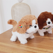 움직이는 강아지 인형모음 귀여운 작동 장난감 휴게소, 봉순이봉덕이(베이지)