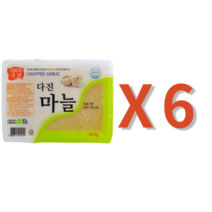 그린촌 국산 국내산 냉동 다진마늘 400g 2팩 3팩 꼭지제거 오전 11시 주문마감, 400g x 6 팩