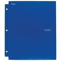 Five Star 2 Pocket Folders with Prong Fasteners Folder with Pockets Plastic Color Selected For Yo, 1