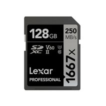 메모리 기존 Lexar SD 카드 128GB 250 메가바이트/초 1667x256GB 64GB SDXC UHS-II U3 V60 C10 플래시 메모, 02 128G
