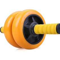 뱃살운동기구 ab슬라이드 남자뱃살빼는운동 롤아웃 운동기구 ab휠 휠슬라이드, 옐로우 PU 이륜(고무 손잡이)