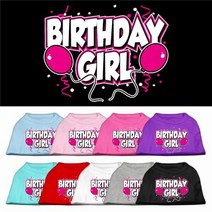 Mirage Pet Products 8-Inch Birthday Girl Screen Print Shirts X-Small Red, 1