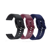 Senter 샤오미 Haylou Solar LS05 밴드용 밴드 22mm 소프트 실리콘 스포츠 교체 스트랩 스마트 워치와 호환 359307, 3 Pack-b