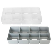 생활창고 8칸 서랍정리함정리함 속옷정리 칸막이정리함 서랍정리 옷정리, 화이트