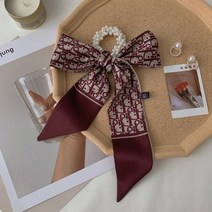 스카프 인싸템 진주 헤어끈 머리끈 펄럭이다 있음 머리띠 머리밴드 고무줄 여성 머리를 묶다 2556817470