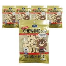벨버드 덴탈 곰돌이 강아지 츄잉껌 100g, 우유, 5개