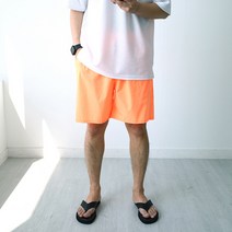 [맨즈북] 쿨 나일론 스판 남자 짧은 반바지 트레이닝복 3부 5부 밴딩쇼츠 6color