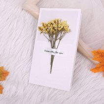 10 개/대/세트 말린 꽃 봉투 인사말 카드 결혼식 초대장 필기 엽서 기프트 카드 감사 카드, Crystal Grass 6