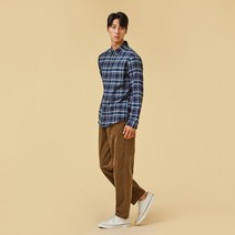 [JAJU/자주] 남 플란넬 체크 셔츠_블루