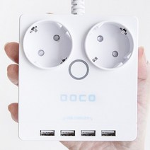 보코 슬림 2구1.5m USB4포트 멀티탭 콘센트, 1개, 상세페이지참조