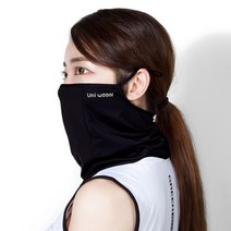 어니우니 골프 자외선차단 마스크, 블랙
