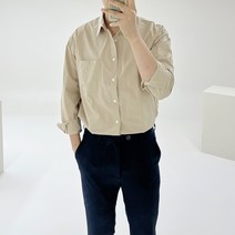 아도르클래식 몬스터 세미 오버핏 캐주얼 봄 가을 셔츠 긴팔 남방