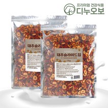 대추슬라이스 칩 건조 말린 대추채 영양간식 1kg, 2팩
