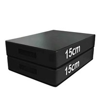 데드리프트 매트 충격흡수 소음방지 쿠션 블럭 완충제, 50x30x15 미니/압축면 쌍 검정 및 빨강