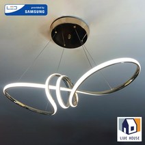 식탁조명 뫼비우스 LED 펜던트 카페 인테리어 조명 리본 식탁등 크리스탈, 2. 뫼비우스(실버) 삼성칩_하얀빛(주광색) 고급 설치