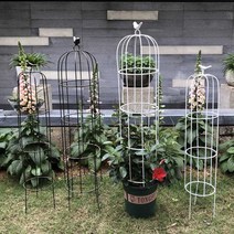유럽풍 철제 야외 지주대 화분 화단 넝쿨 새 마티스 정원 조경 덩굴 꽃, 1. 흰 새 중앙