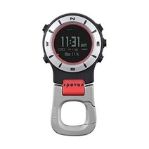 Pocket Watch 고도측정기 Clip-on Compass Altimeter Barometer Thermometer Digital Sport Watches for Climbin, Red Black