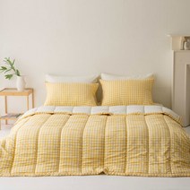 보아요 항균 정전기방지 먼지없는 차렵이불 체크 알러지케어 세트 기숙사 싱글이불세트 퀸이불세트