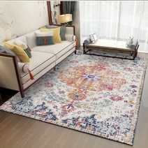 아기원형러그 터키 만다라 거실 용 대형 매트 카펫 매트 카펫 러그 침실 미끄럼 방지 방수 기하학 지역 매