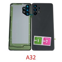 카메라 렌즈 접착제가 있는 휴대폰 블랙 섀시 패널 케이스 삼성 호환 A32 A42 A52 A72 4G 5G 새 하우징 후면 커버, 16 a72 blue