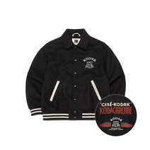 KODAK 코닥 코다컬러 바시티 자켓 BLACK KODACOLOR VARSITY JACKET K3123LJK94BLK