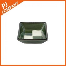 현대기물 유포 도자기 정사각찬기 그린 1P 일식기, 정사각찬기 1P