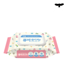 퓨어네이처 캡형 물티슈 100매 삼성펄프 순면감촉 알로에베라 낱개판매, 퓨어네이처물티슈 캡형 100매, 1개