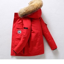 남성 패딩 2022 트렌디 너구리털 넥 방한 보온 방수 구스다운 도톰 코트