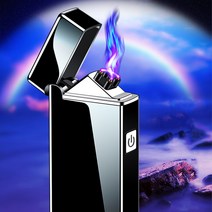 USB충전 터치점화 예쁜 플라즈마 라이터 초경량무게 28g, 3 블루, 1개