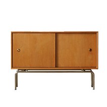 슬라이딩수납장 빈티지 도어형 북유럽 낮은 수납장, 120x55x80.5