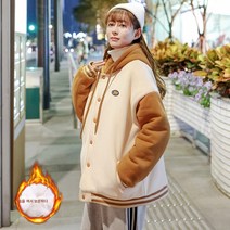 학원풍 패딩 여류 ins항풍 겨울 두꺼운 야구복 루즈 커플룩