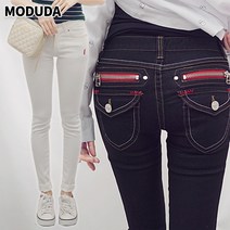 (기모o / 기모x 2버전) 지퍼슬림스키니 S~XL 청바지 지퍼 장식 빅사이즈 면바지 긴바지 무지 베이직 코튼 데님 기본 봄 여름 가을 겨울 사계절 이쁜 스판 여자 여성 면 팬츠