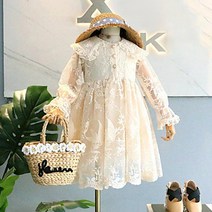 노블엔젤 카라넥 자수 레이스 여아원피스 No 556