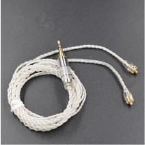 KZ / TRN MMCX 케이블 실버 도금 업그레이드 된 교체 Shure SE535 SE846 용 UE900 DZ9, 01 3.5mm with mmcx