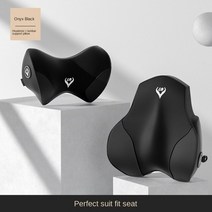 memory foam car neck headrest pillow west 자세교정방석, 블랙 세트