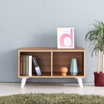 유리버 800 오픈형 거실장 거실수납장 TV선반 다용도선반 수납장 2칸수납장 2단수납장 거실선반 거실장 TV장 전면수납장, 화이트