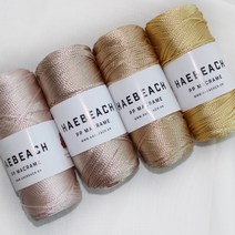 NEW 마크라메재료/pp얀/폴리실, 파우더핑크