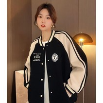 봄가을 야구 점퍼 루즈핏 학생 후드 캐핏MJS23021027