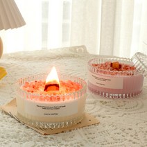 메리고라운드 핑크솔트 소이캔들, 베이비 핑크, 리본포장+메시지 제작(주문메모 필수), 백투블랙