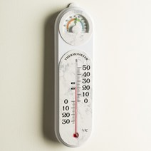 국산 벽걸이 실내 온습도계 신생아 화분 측정기 눈사람, 우드그레이