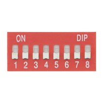 10pcs 슬라이드 스위치 모듈 2 3 4 6 8 핀 2.54mm 웨이 딥 레드 피치 토글 스냅 다이얼 DS-02, 05 DIP 8 Pin